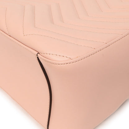Exclusive Gucci Perfect Pink Calfskin Matelasse GG Marmont Dome Backpack — Detail View