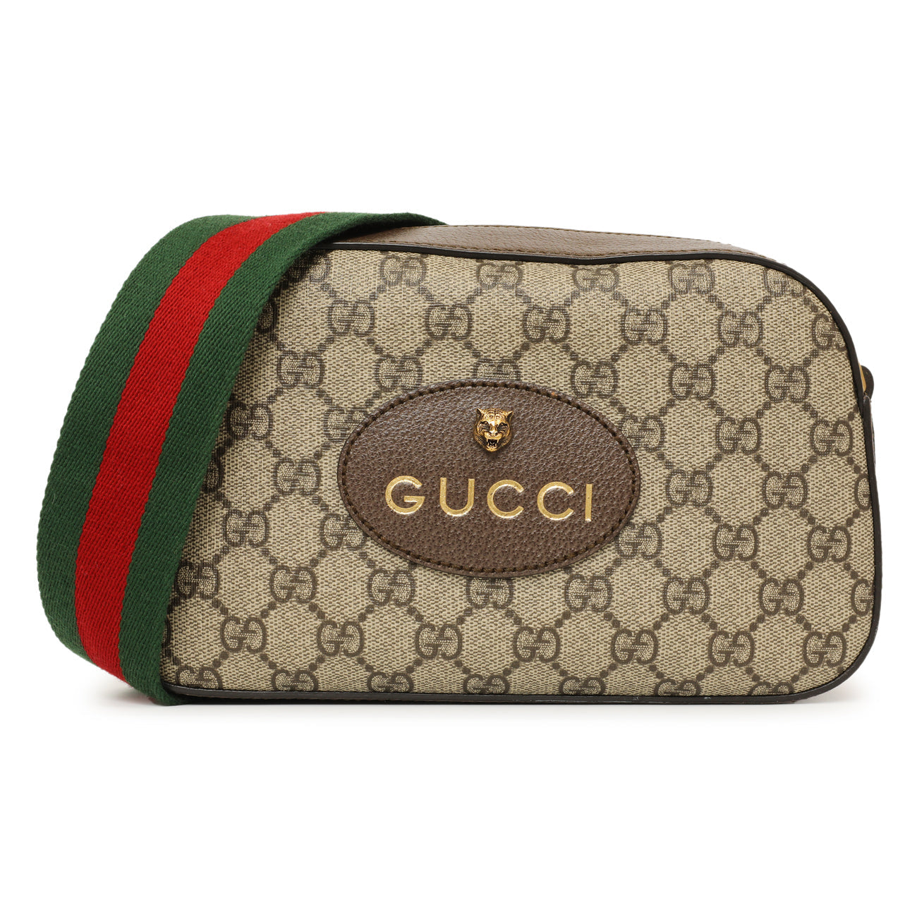 Exclusive Gucci GG Supreme Monogram Web Neo Vintage Shoulder Bag — Front View