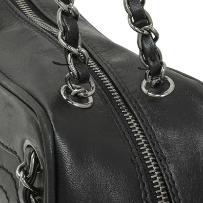 Exclusive Chanel Black Lambskin Lax Tassel Shoulder Bag — Alternate View 11