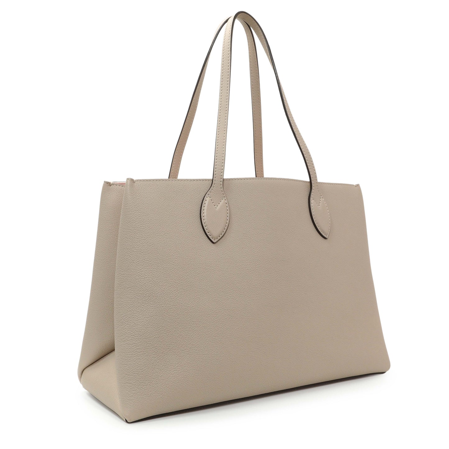 Exclusive Louis Vuitton Greige Grained Calfskin Lockme Shopper — Side View
