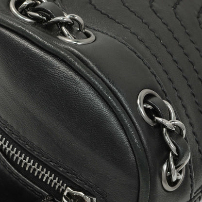 Exclusive Chanel Black Lambskin Lax Tassel Shoulder Bag — Top View