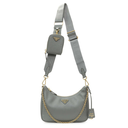Exclusive Prada Ardesia Saffiano Re-Edition 2005 Shoulder Bag — Front View