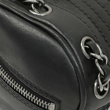 Exclusive Chanel Black Lambskin Lax Tassel Shoulder Bag — Lifestyle View