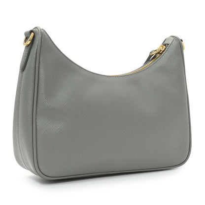 Exclusive Prada Ardesia Saffiano Re-Edition 2005 Shoulder Bag — Back View