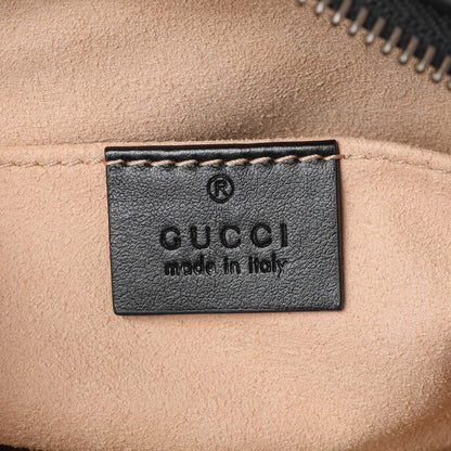 Exclusive Gucci Black Calfskin Matelasse Mini GG Marmont Chain Shoulder Bag — Detail View