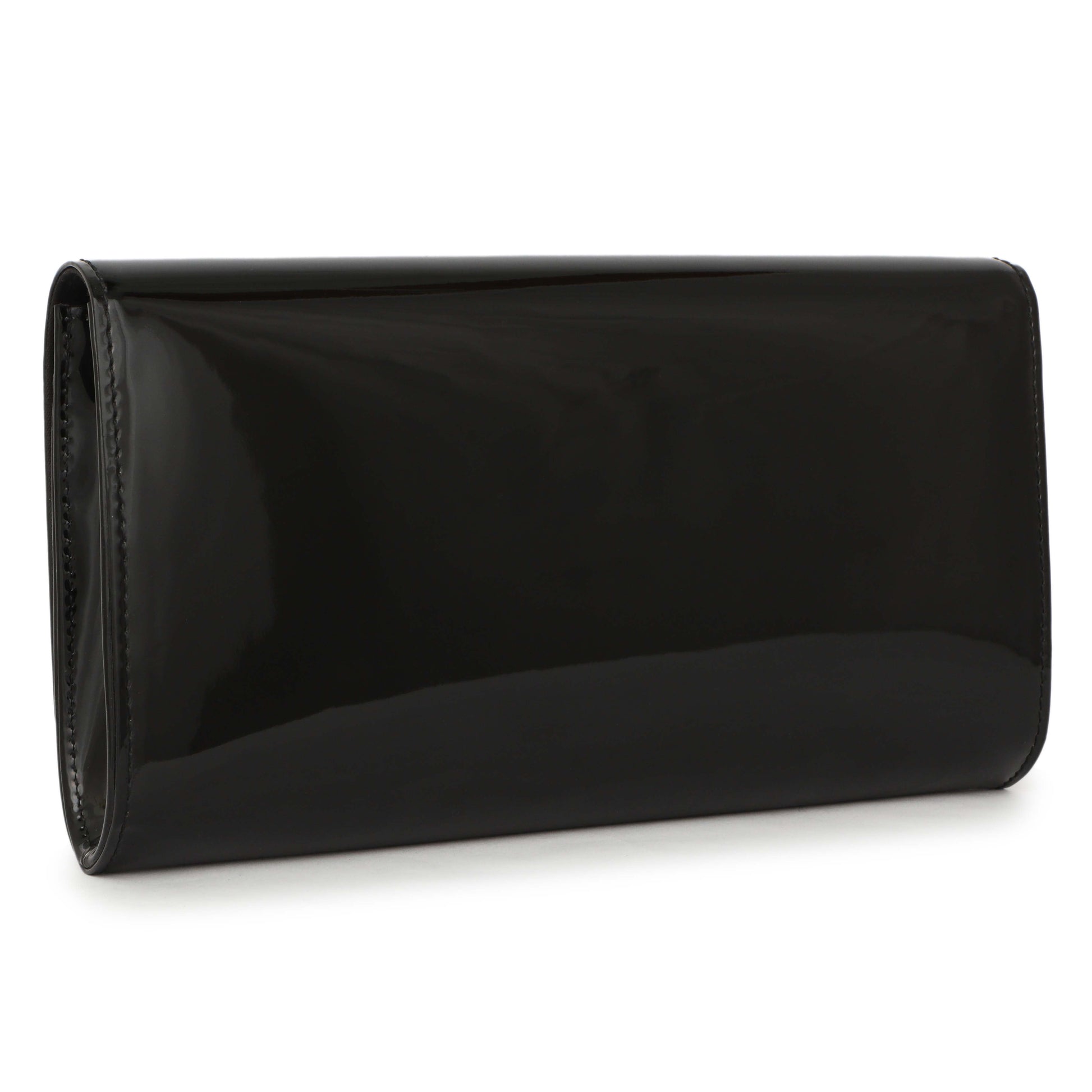Exclusive Louis Vuitton Black Patent Louise Clutch — Side View