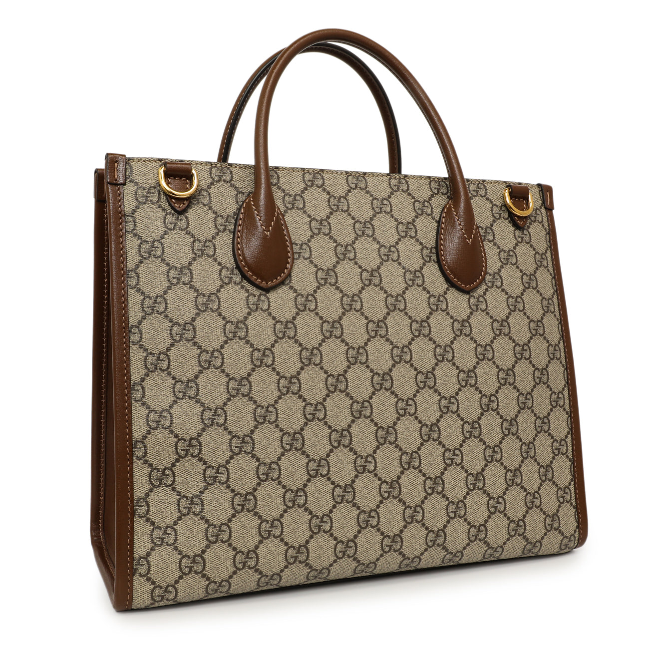 Exclusive Gucci GG Supreme Small Retro Interlocking G Tote — Side View