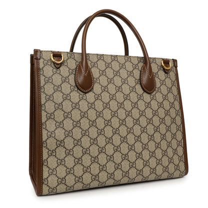 Exclusive Gucci GG Supreme Small Retro Interlocking G Tote — Side View