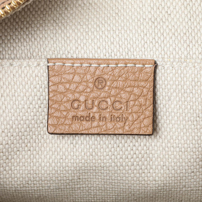 Exclusive Gucci Beige Pebbled Calfskin Small Soho Disco Bag — Detail View