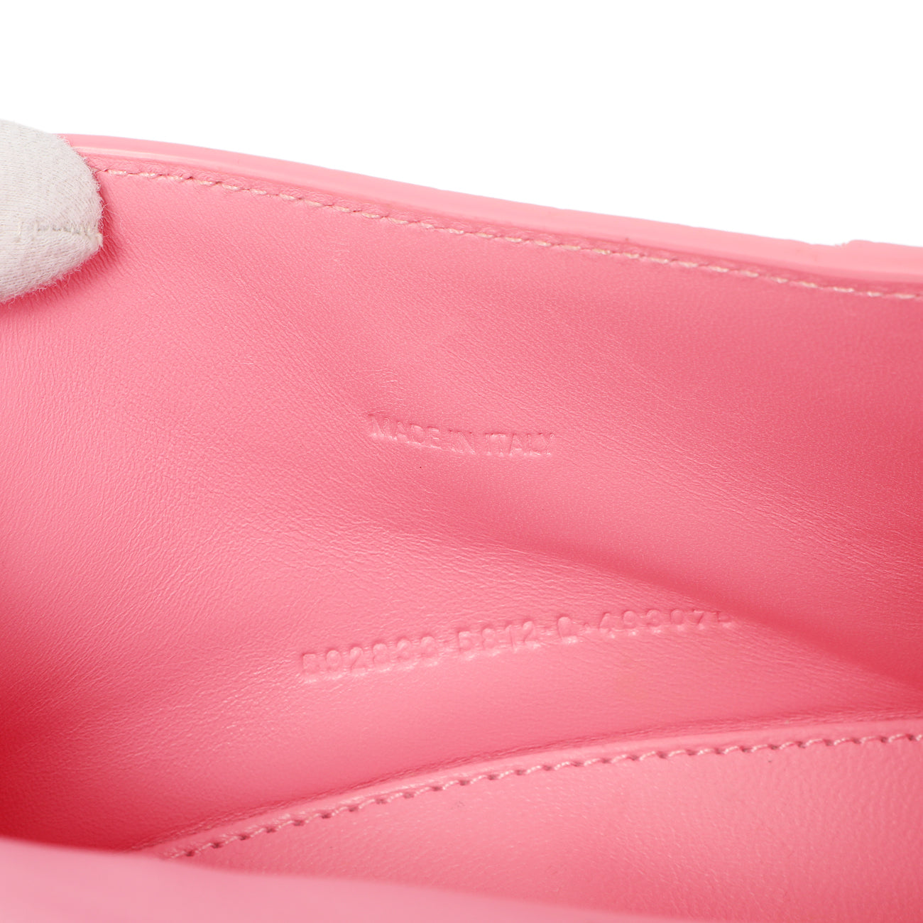 Exclusive Balenciaga Sweet Pink Crocodile Embossed Hourglass Top Handle Bag XS — Detail View