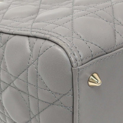 Exclusive Christian Dior Grey Lambskin Cannage Medium Lady Dior — Lifestyle View