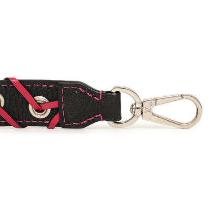 Exclusive Louis Vuitton Navy Fuchsia Calfskin Braided Shoulder Strap — Back View