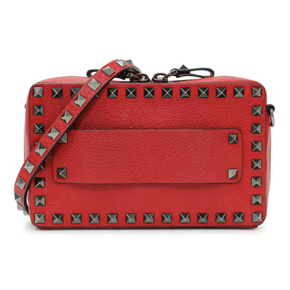 Exclusive Valentino Pebbled Calfskin Rockstud Camera Bag — Front View