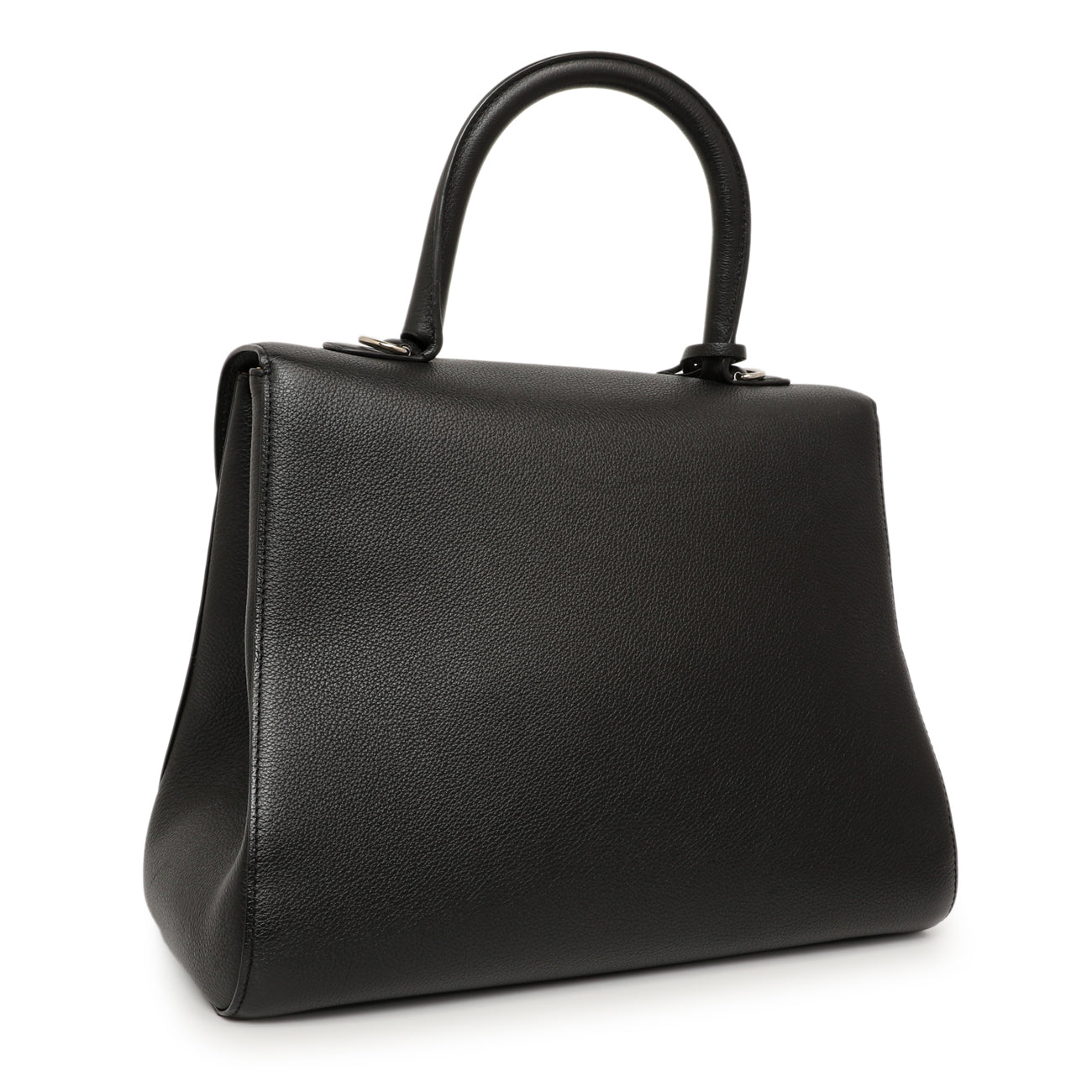 Exclusive Delvaux Black Grained Calfskin Brillant MM — Side View