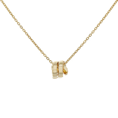 Exclusive Bulgari 18K Yellow Gold Diamond Serpenti Viper Necklace — Side View