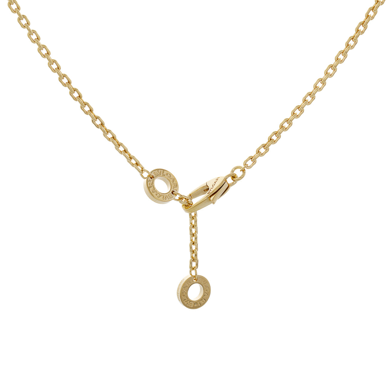 Exclusive Bulgari 18K Yellow Gold Diamond Serpenti Viper Necklace — Back View