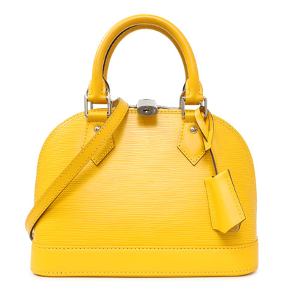 Exclusive Louis Vuitton Yellow Epi Alma BB — Front View