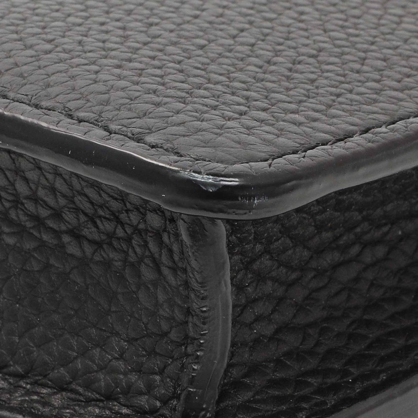 Exclusive Burberry Black Pebbled Leather Hampshire Wallet On Chain — Alternate View 7