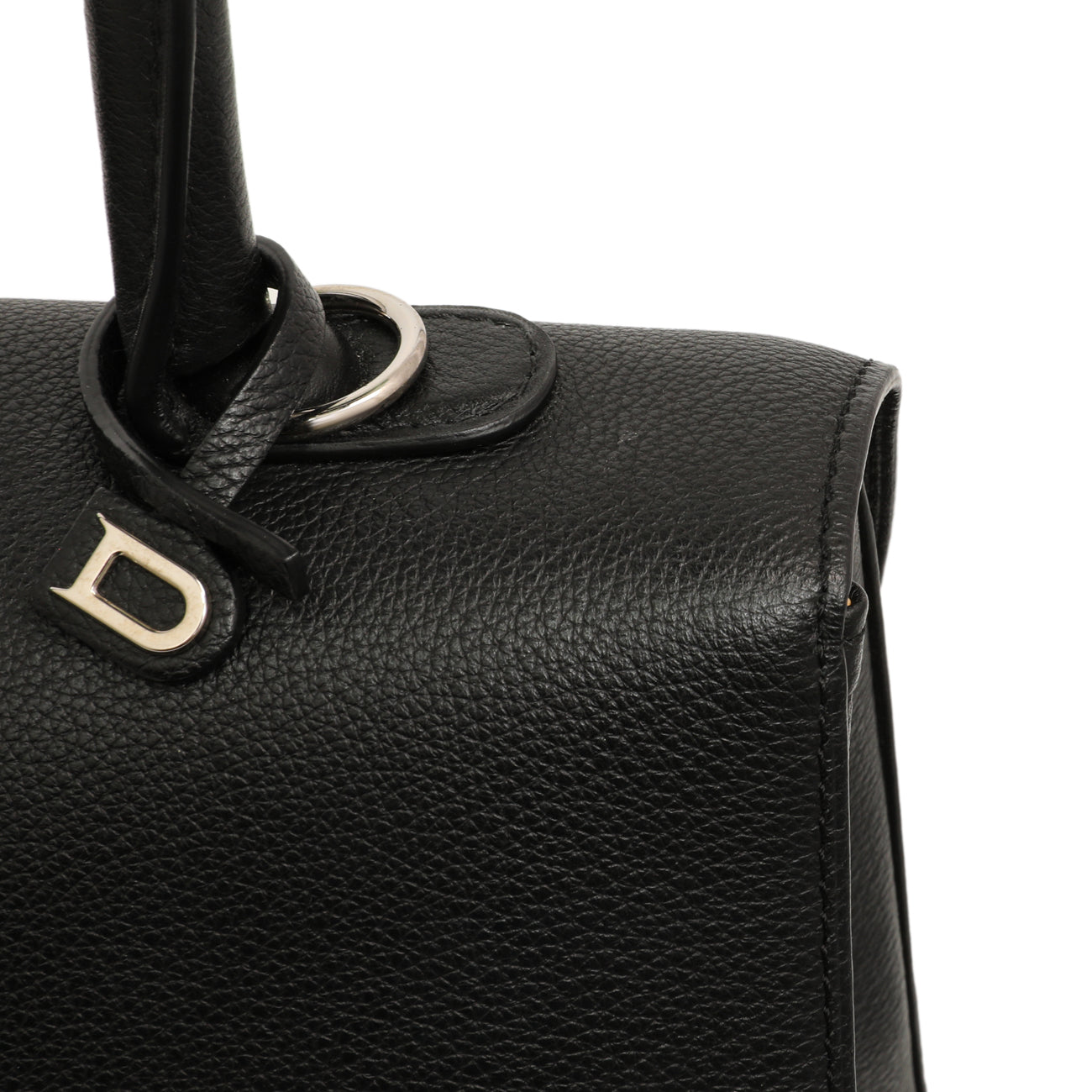Exclusive Delvaux Black Grained Calfskin Brillant MM — Lifestyle View