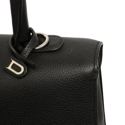 Exclusive Delvaux Black Grained Calfskin Brillant MM — Lifestyle View