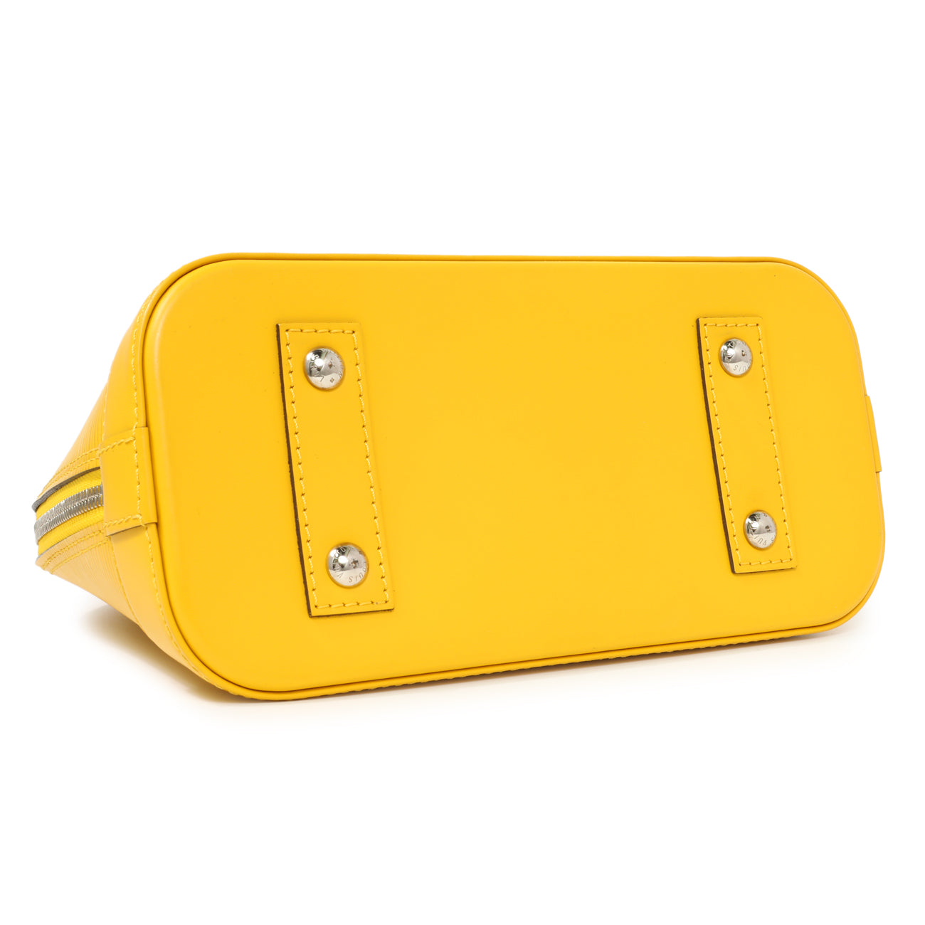 Exclusive Louis Vuitton Yellow Epi Alma BB — Back View