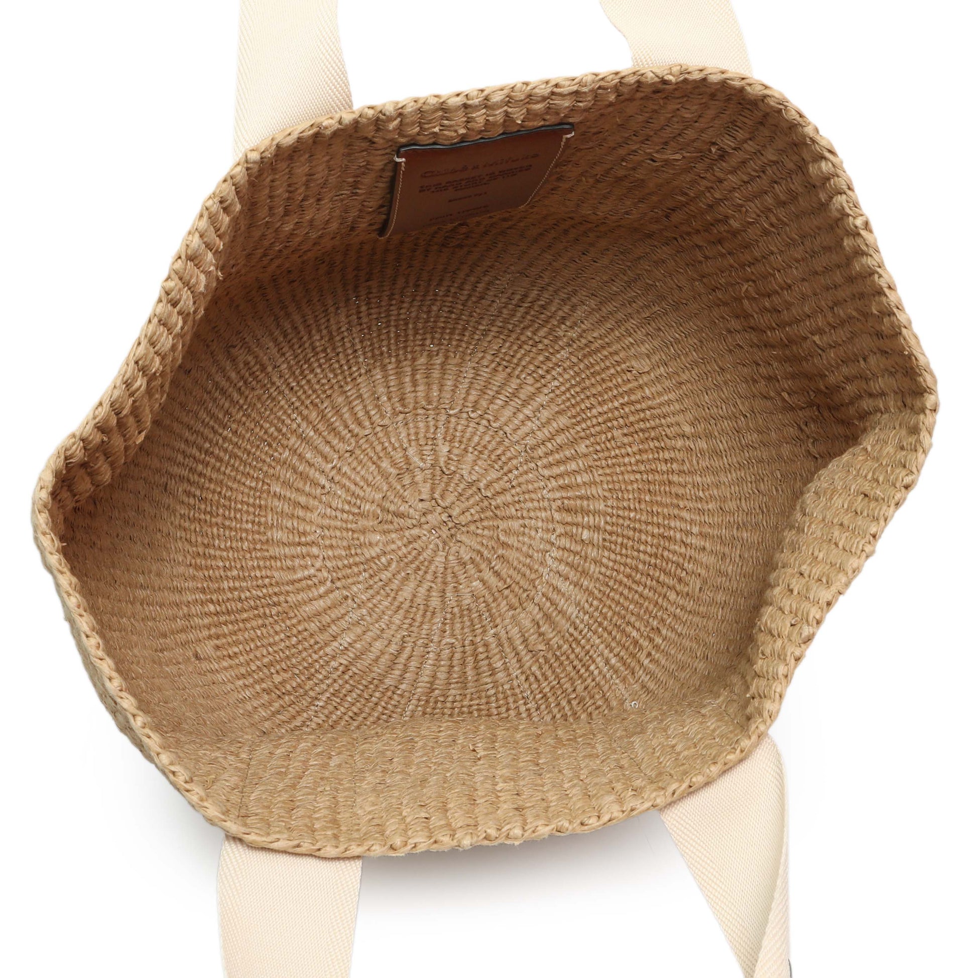 Exclusive Chloe Raffia Large Woody Basket Bag — Detail View