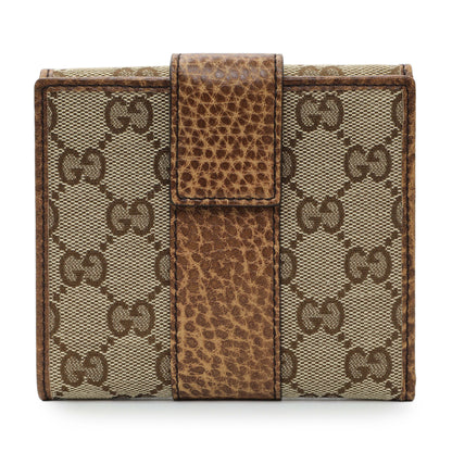Exclusive Gucci Monogram Compact Flap Wallet — Side View