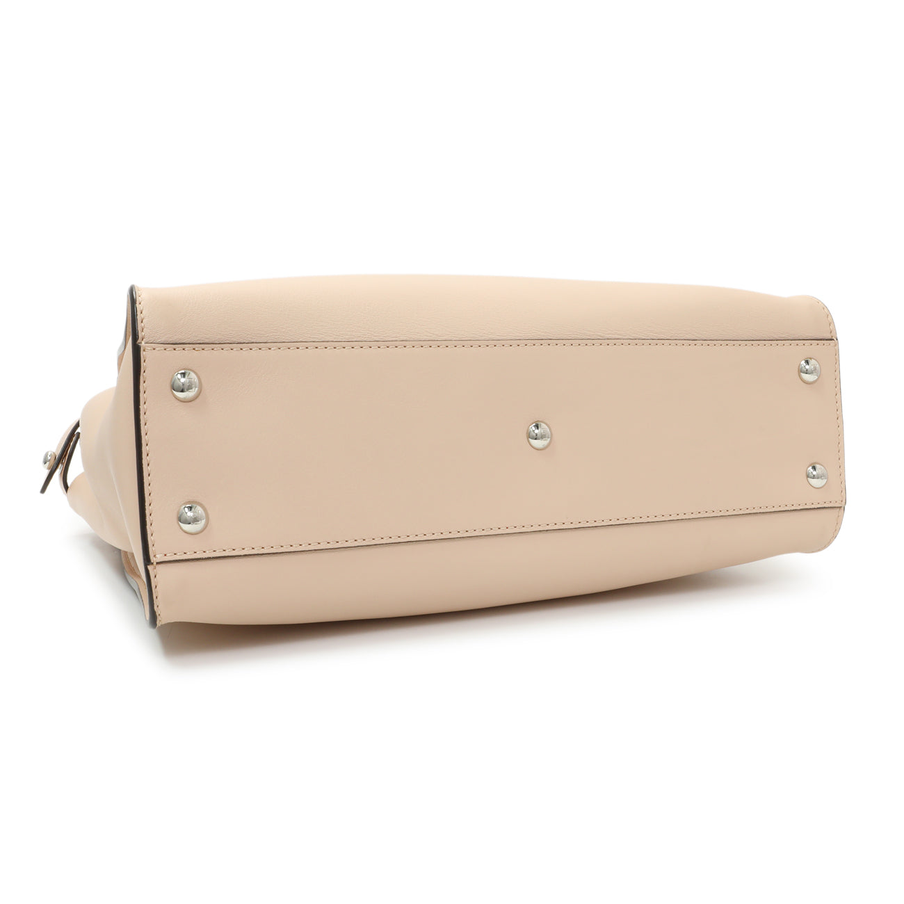 Exclusive Fendi Rosa Plaster Vitello Medium Peekaboo Iconic Satchel — Back View