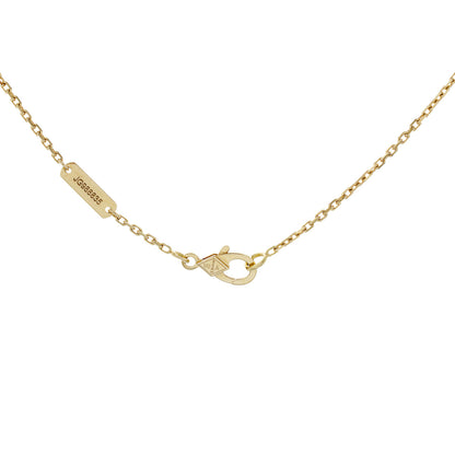 Exclusive Van Cleef & Arpels 18K Yellow Gold Mother of Pearl Vintage Alhambra Pendant Necklace — Back View