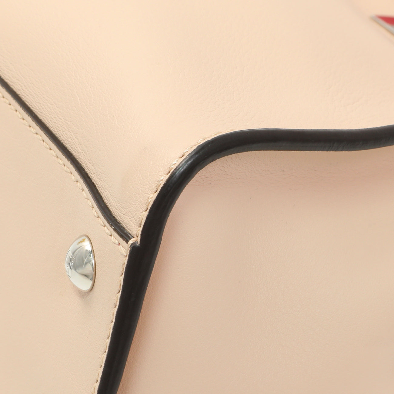 Exclusive Fendi Rosa Plaster Vitello Medium Peekaboo Iconic Satchel — Detail View