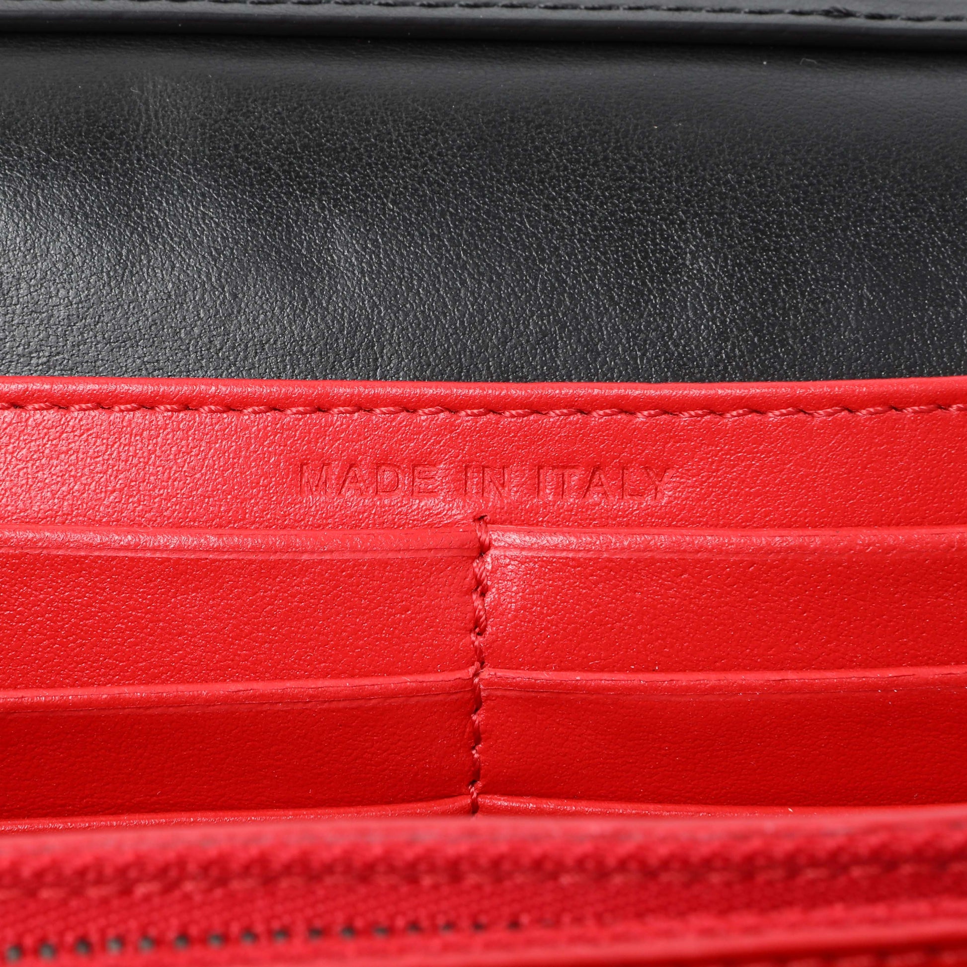 Exclusive Christian Louboutin Black Calfskin Paloma Clutch — Detail View