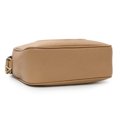 Exclusive Gucci Beige Pebbled Calfskin Small Soho Disco Bag — Back View