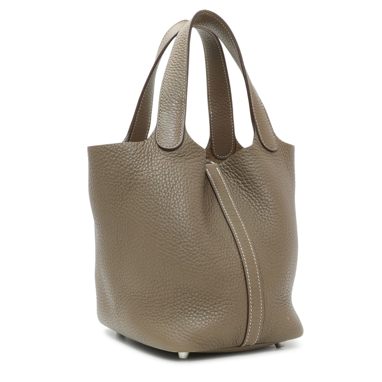 Exclusive Hermes Etoupe Clemence Picotin Lock 18 — Side View