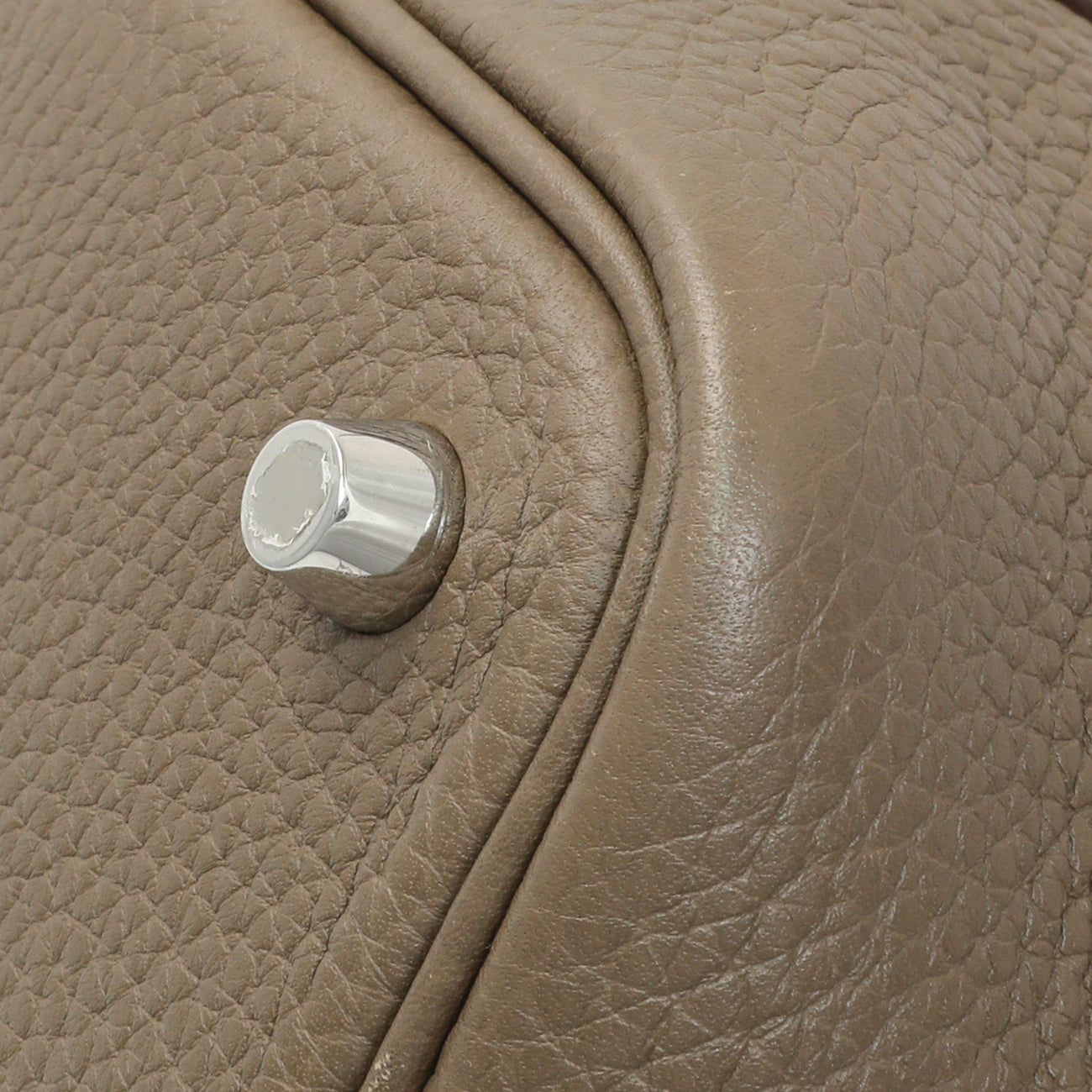 Exclusive Hermes Etoupe Clemence Picotin Lock 18 — Detail View
