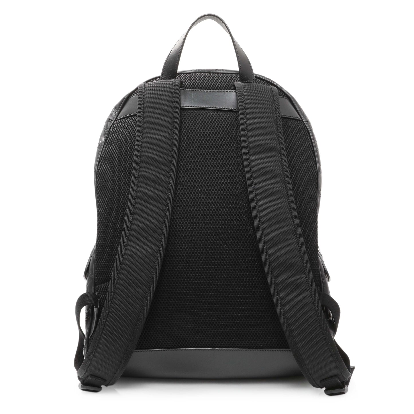 Exclusive Gucci Black Guccissima Signature Day Backpack — Side View