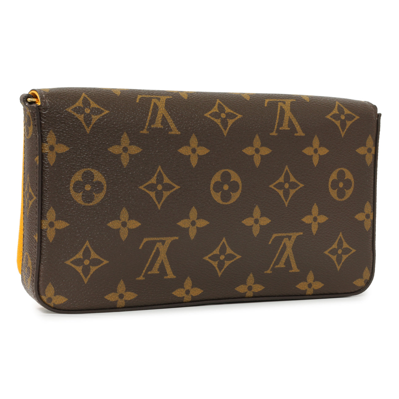 Exclusive Louis Vuitton Monogram 2022 Christmas Animation New York Soho Pochette Felicie Chain Wallet — Back View