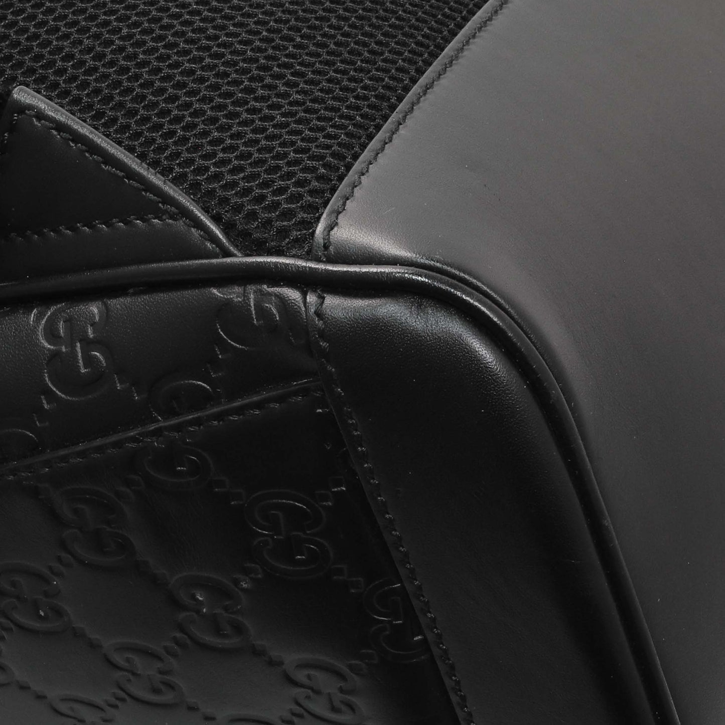 Exclusive Gucci Black Guccissima Signature Day Backpack — Lifestyle View