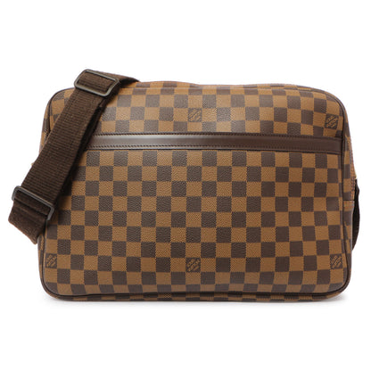 Exclusive Louis Vuitton Damier Ebene Reporter GM — Front View