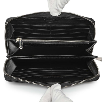 Exclusive Christian Dior Black Lambskin Cannage Lady Dior Zip Wallet — Alternate View 8