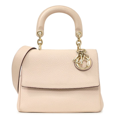 Exclusive Christian Dior Light Pink Bullcalf Mini Be Dior Flap — Front View