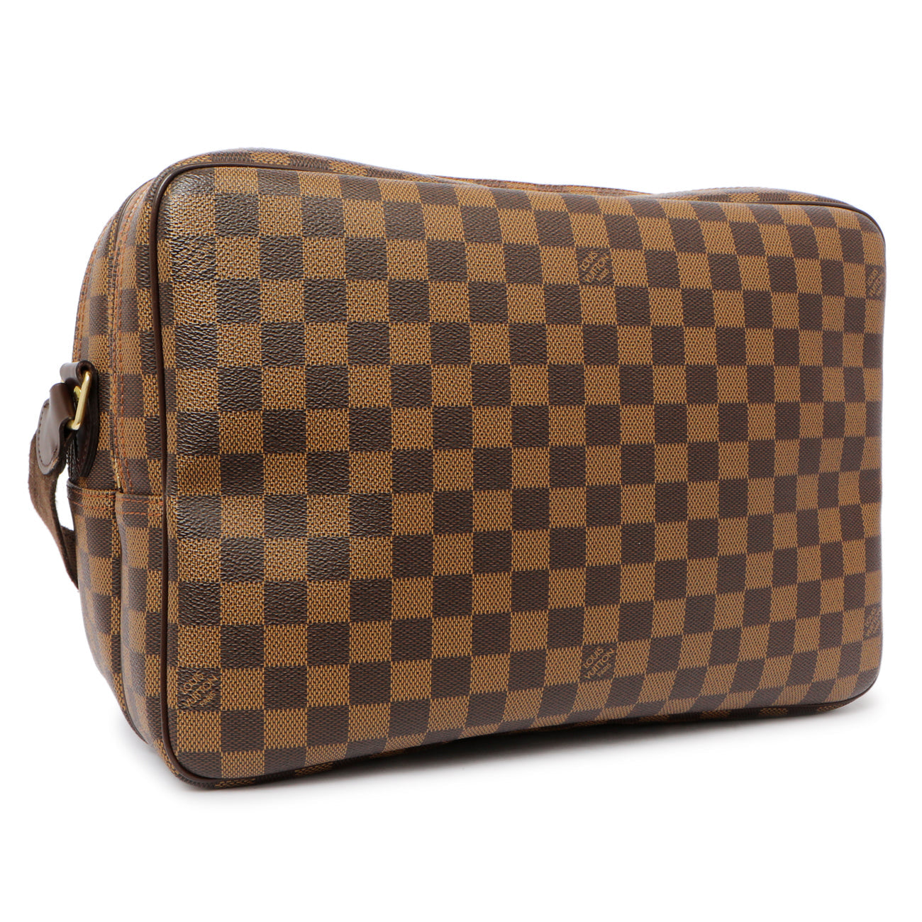 Exclusive Louis Vuitton Damier Ebene Reporter GM — Side View