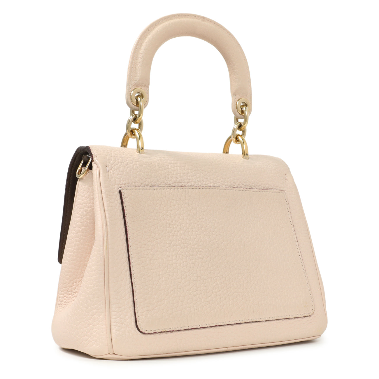 Exclusive Christian Dior Light Pink Bullcalf Mini Be Dior Flap — Side View