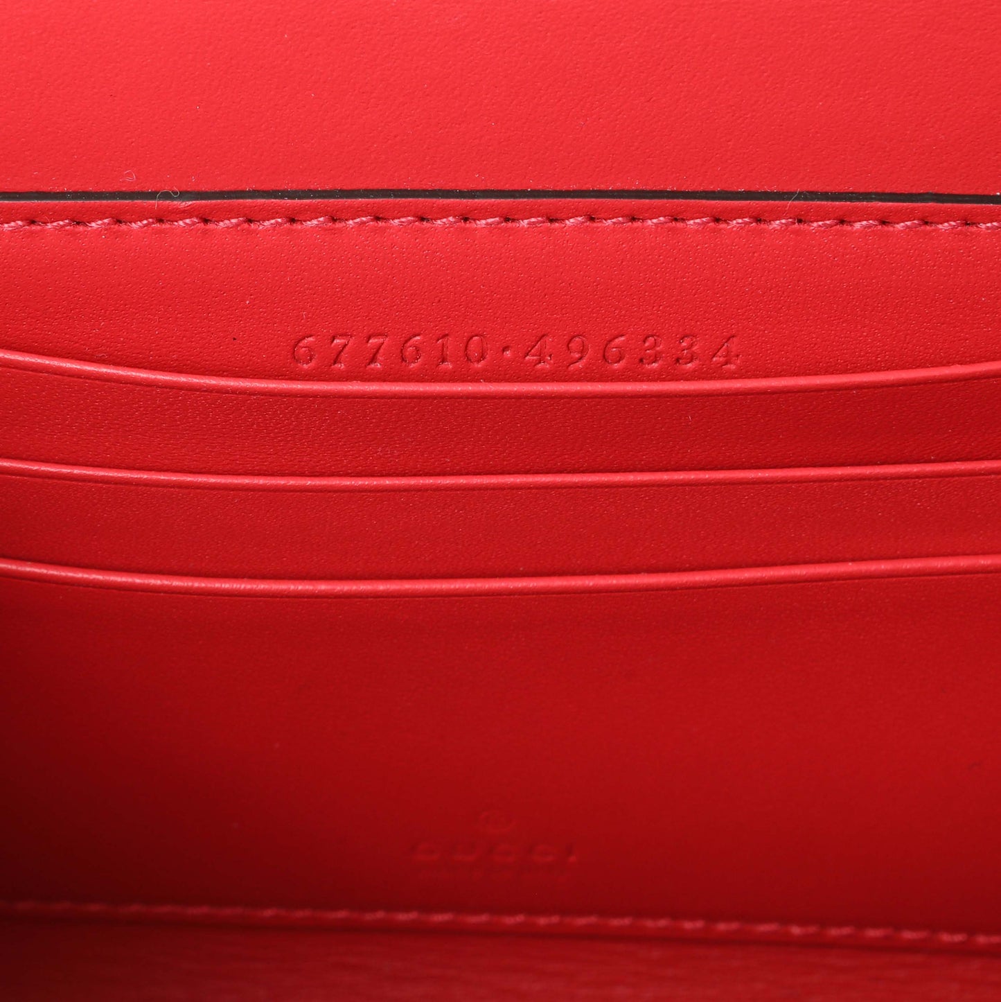 Exclusive Gucci GG Supreme Monogram Moon Calfskin Love Valentines Day Padlock Case — Detail View