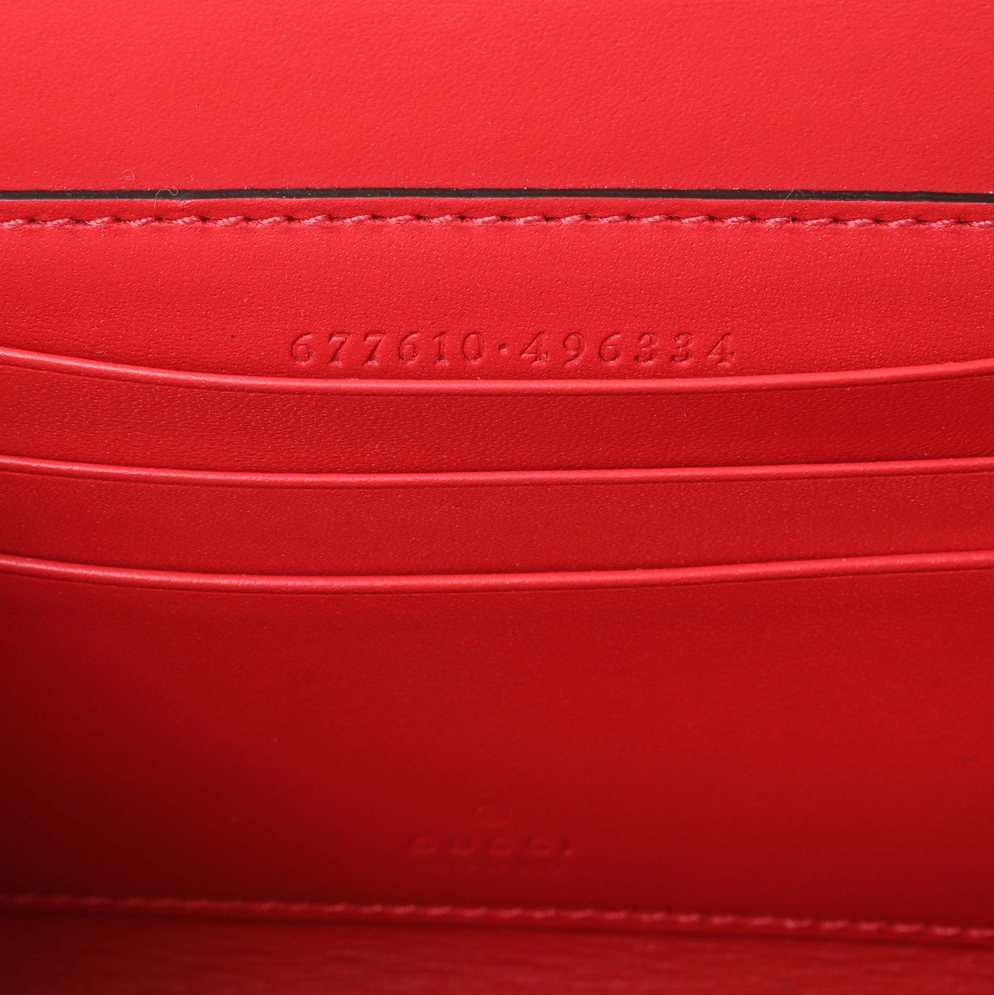 Exclusive Gucci GG Supreme Monogram Moon Calfskin Love Valentines Day Padlock Case — Detail View