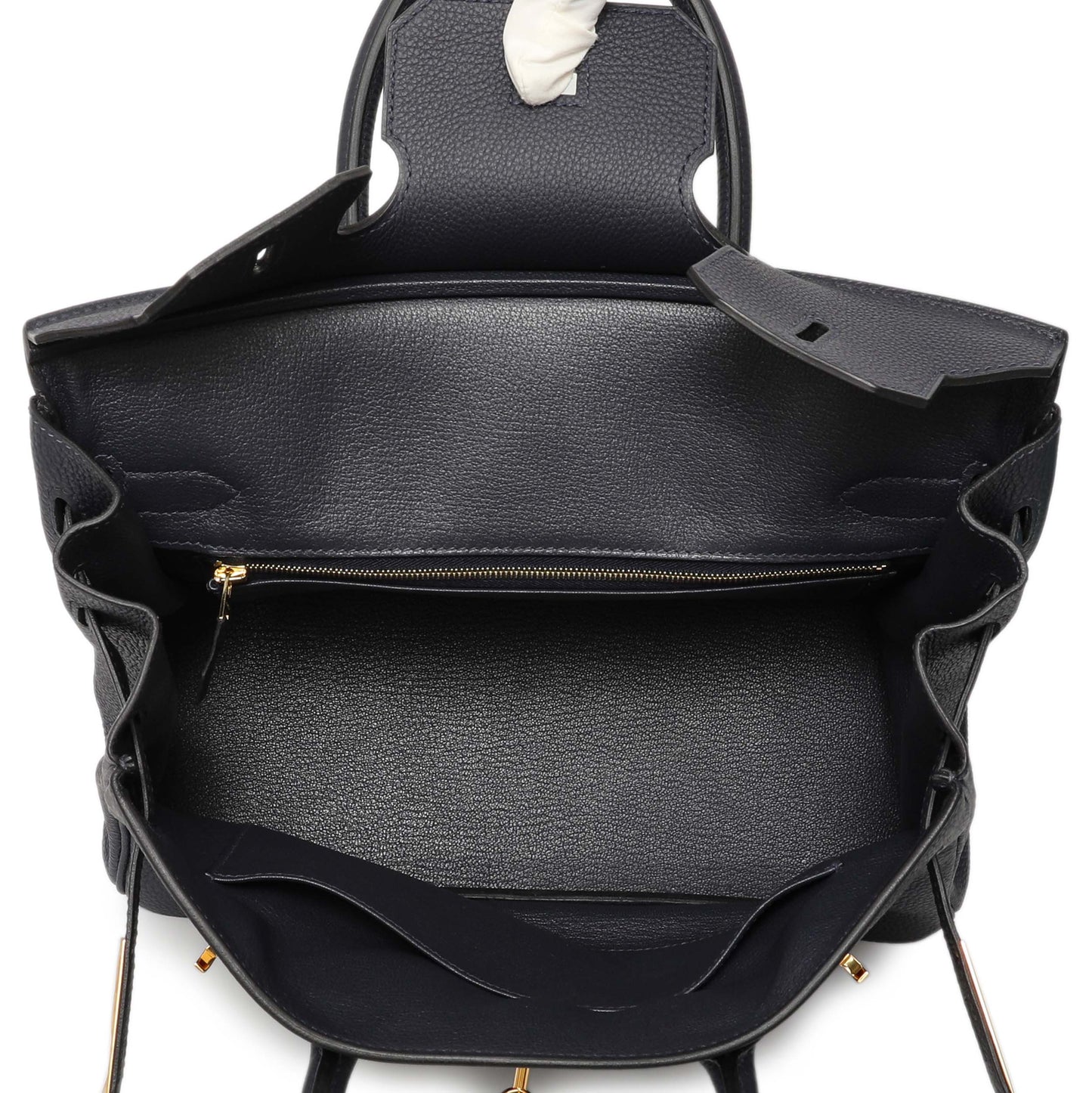Exclusive Hermes Bleu Nuit Togo Birkin 30 — Top View