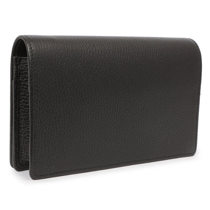 Exclusive Gucci Black Calfskin Mini GG Marmont Chain Wallet — Side View