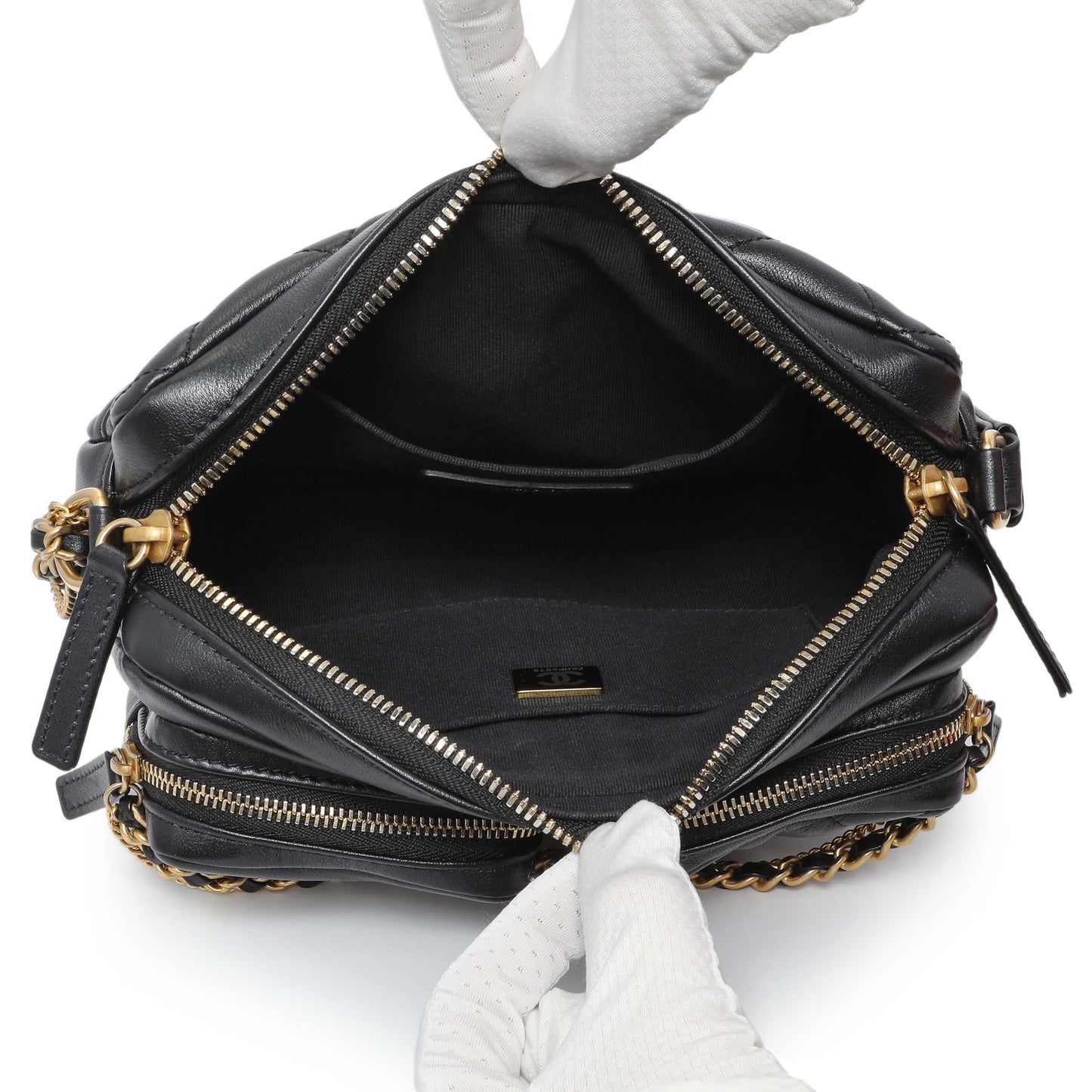 Exclusive Chanel Black Quilted Calfskin Small Camera Case — Alternate View 10