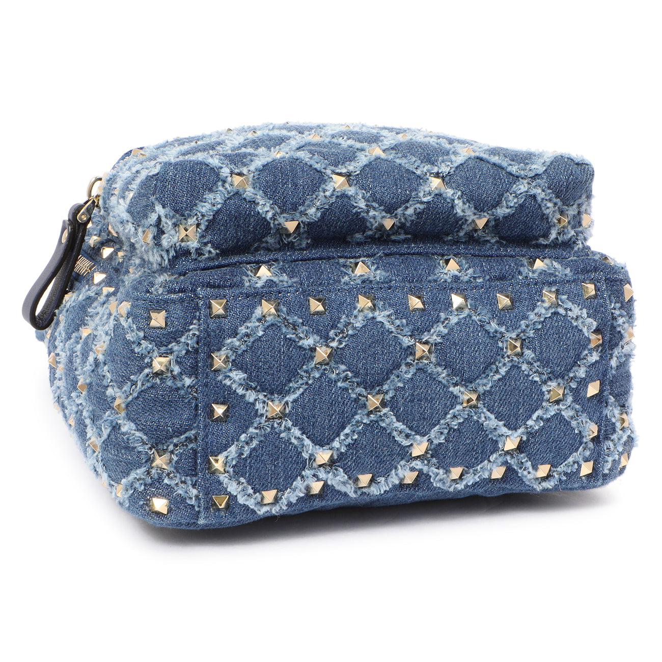 Exclusive Valentino Denim Mini Rockstud Backpack — Back View