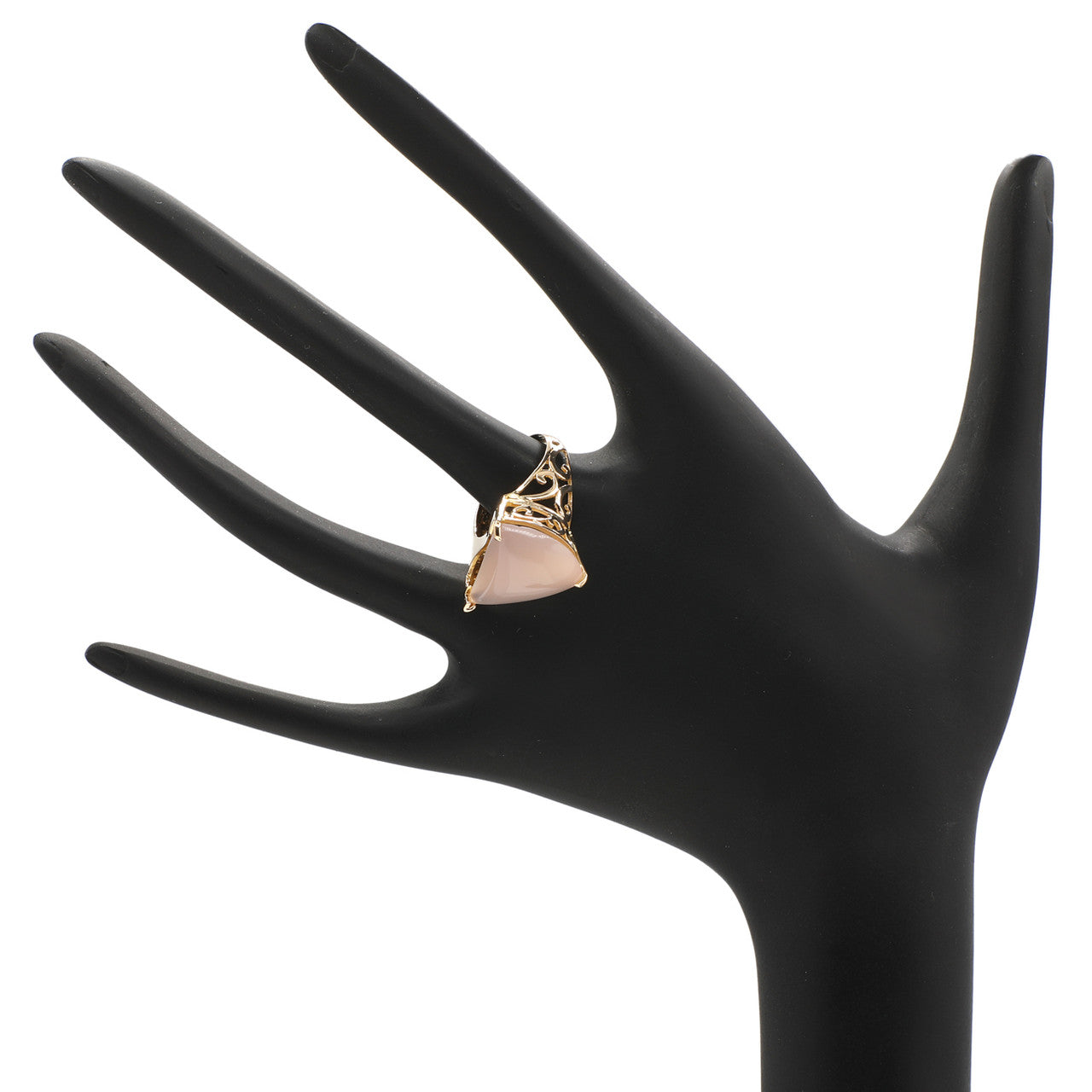 Exclusive 18K Yellow Gold Chalcedony Ring — 5.25 — Side View