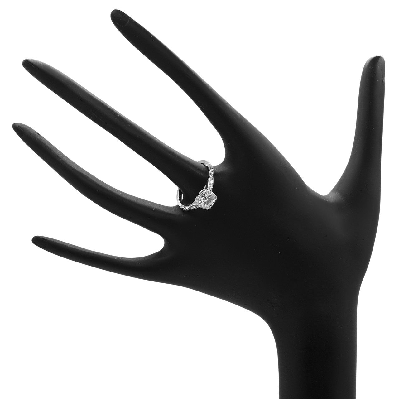 Exclusive Tacori 18K White Gold 0.92 Carat Diamond Ring — 7 — Top View